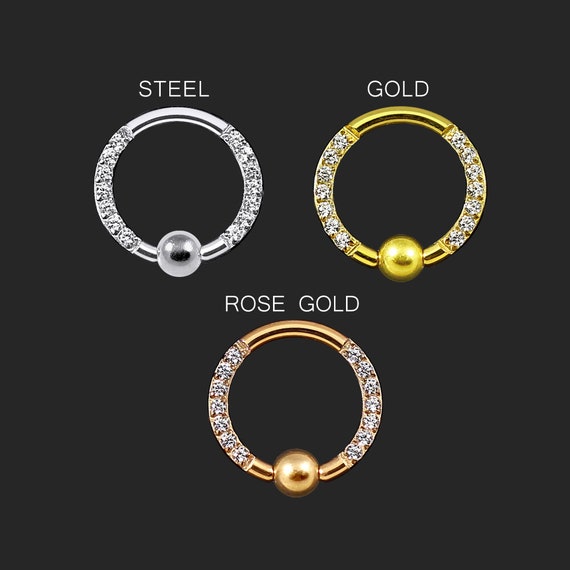 Jeweled hoop nose best sale ring