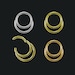 Crescent Moon Septum Ring- Stacked Septum Clicker/ Cartilage Earring- Surgical Steel Hinged Septum Ring- 16 Gauge Hoop