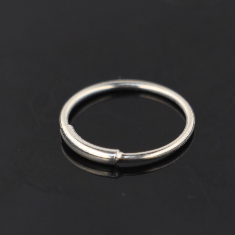 Sterling Silver Nose Hoop Minimalist Nose Ring Hoop Nostril Etsy