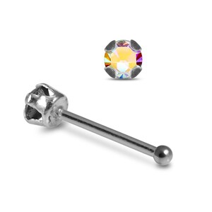 Bunte Edelstein Nase Stud Nase Knochen / L geformte Nase | Etsy