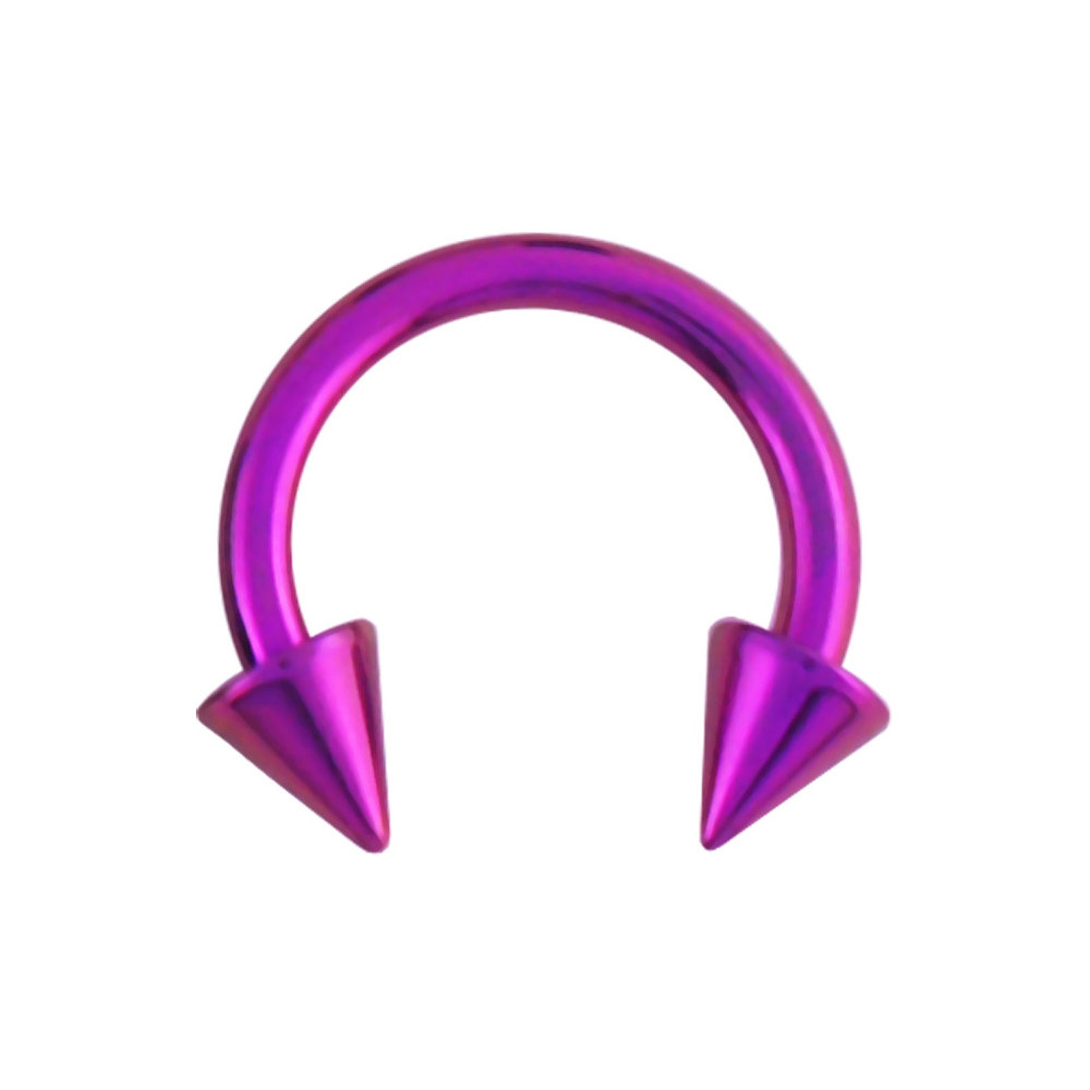 Horseshoe Barbell With Cones Titanium Septum Ring/ Eyebrow Etsy