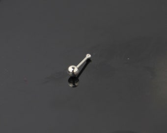 Silver Ball Stud- Small Nose Ring- Nose Piercing Ring- Sterling Silver Nose Ring- Nose Bone Stud- Thin Nose Ring- 22G Nose Ring