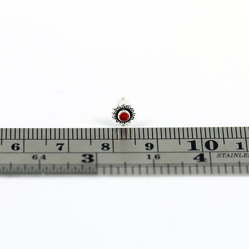 Tribal Nose Ring Nose Bone Bali Sun Nose Stud Multiple Colours Available 22G Nose Stud Thin Nose Ring Sterling Silver Nose Stud