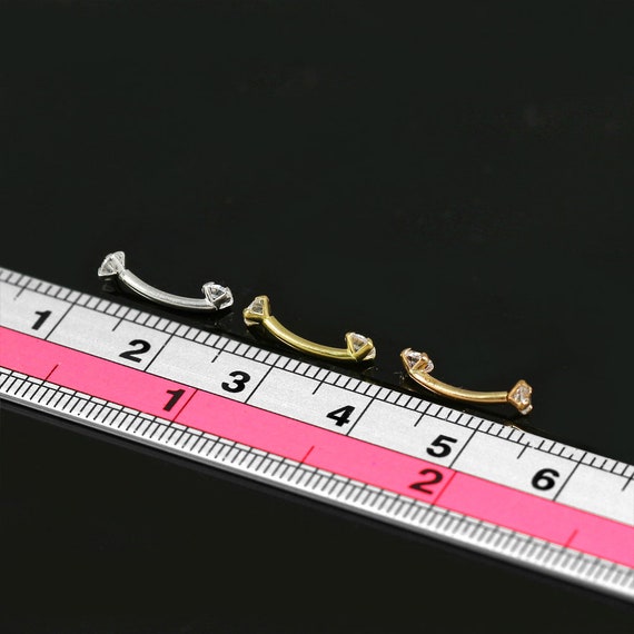 9ct gold hotsell eyebrow bar