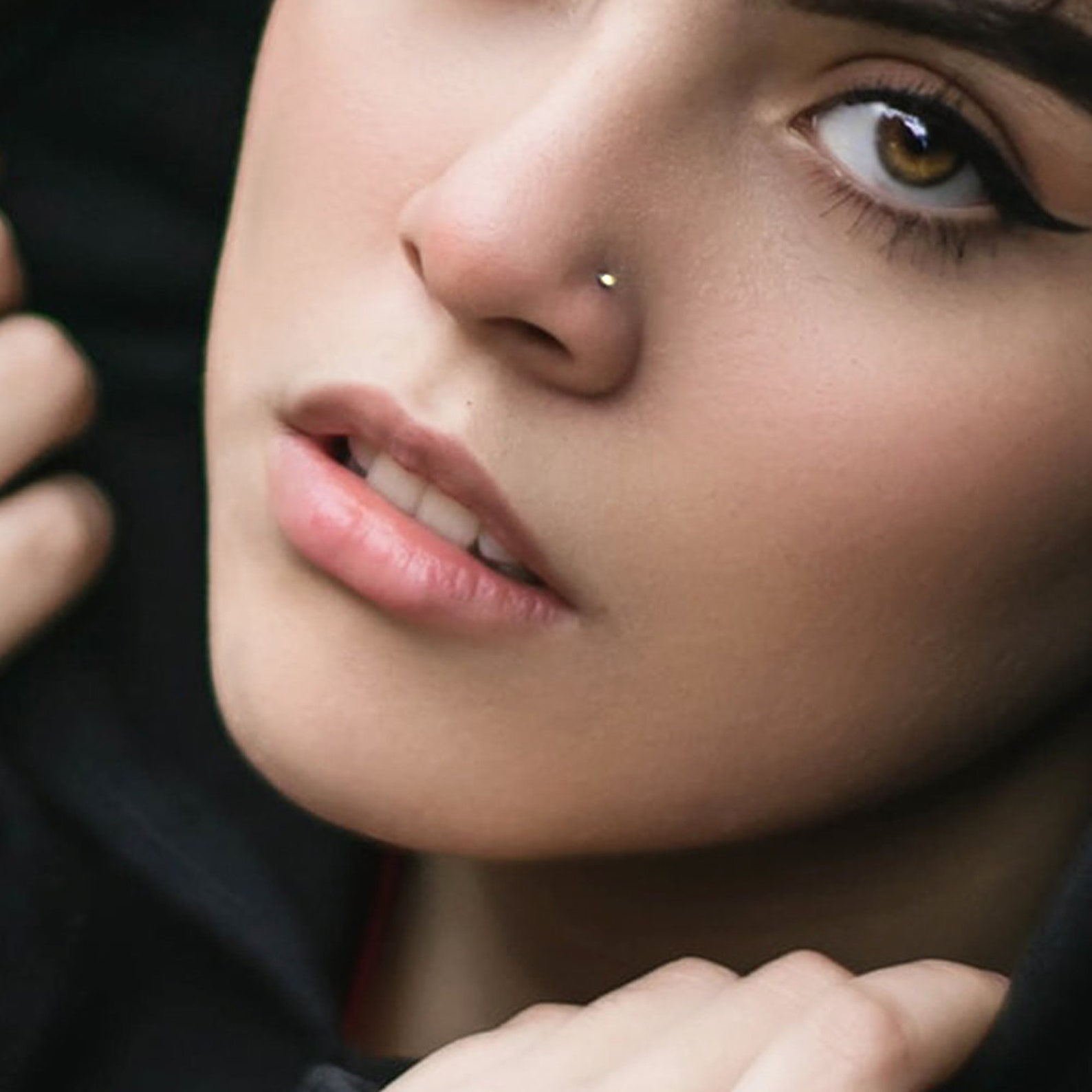 14ct Gold Nose Stud Gold Ball Nose Bone Tiny Nose Stud | Etsy