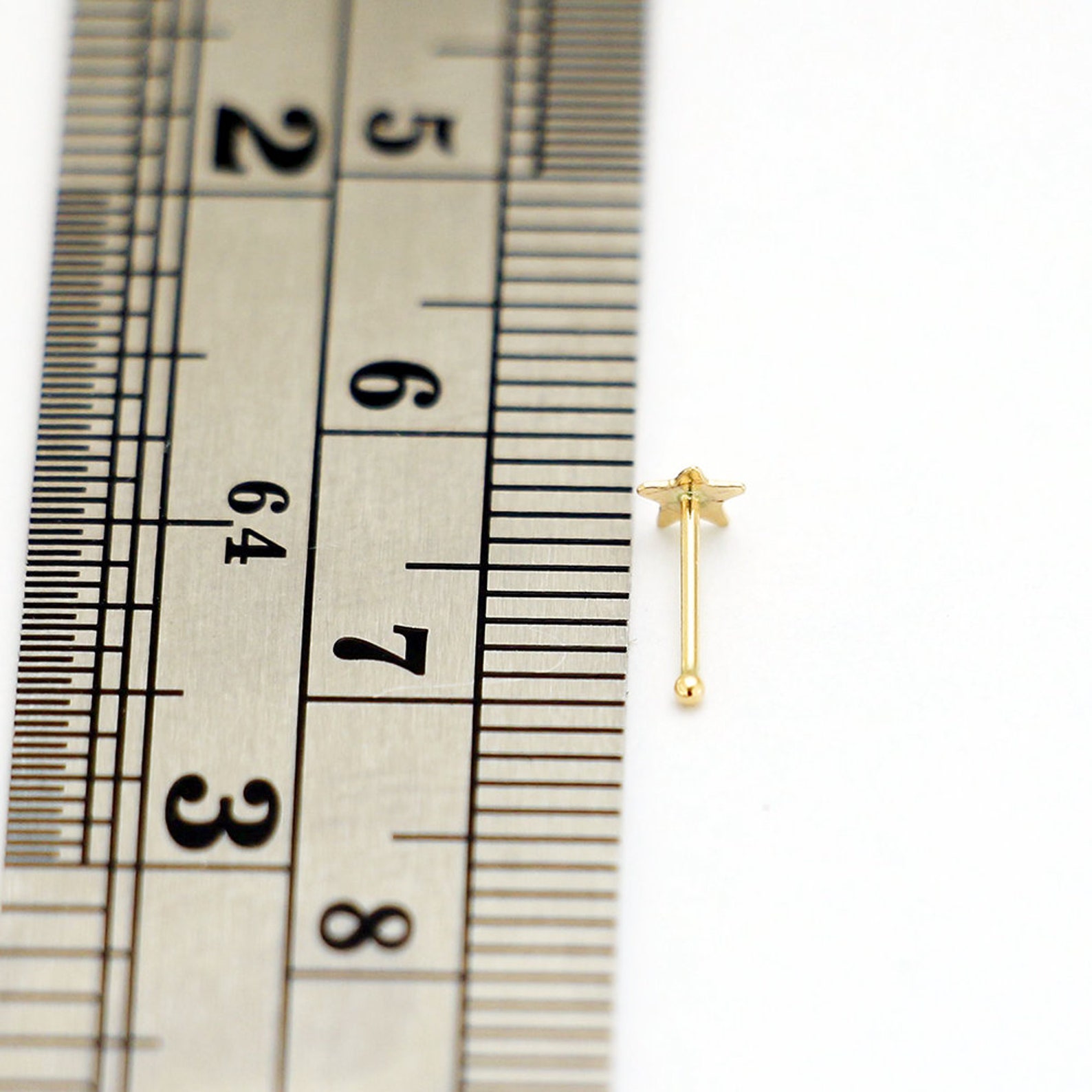 9ct Gold Nose Stud Star Nose Stud Nose Bone Style Tiny Nose Etsy