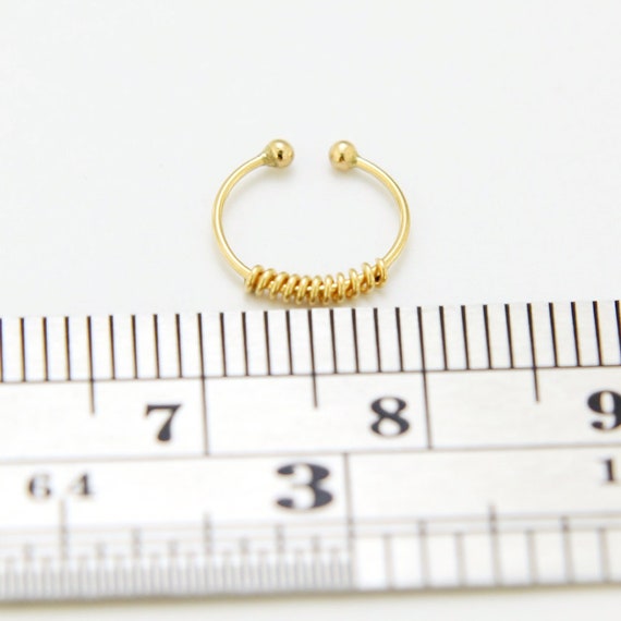 16 Gauge 5/16 Gold Sandblasted Steel BCR Captive Ring 3mm Ball