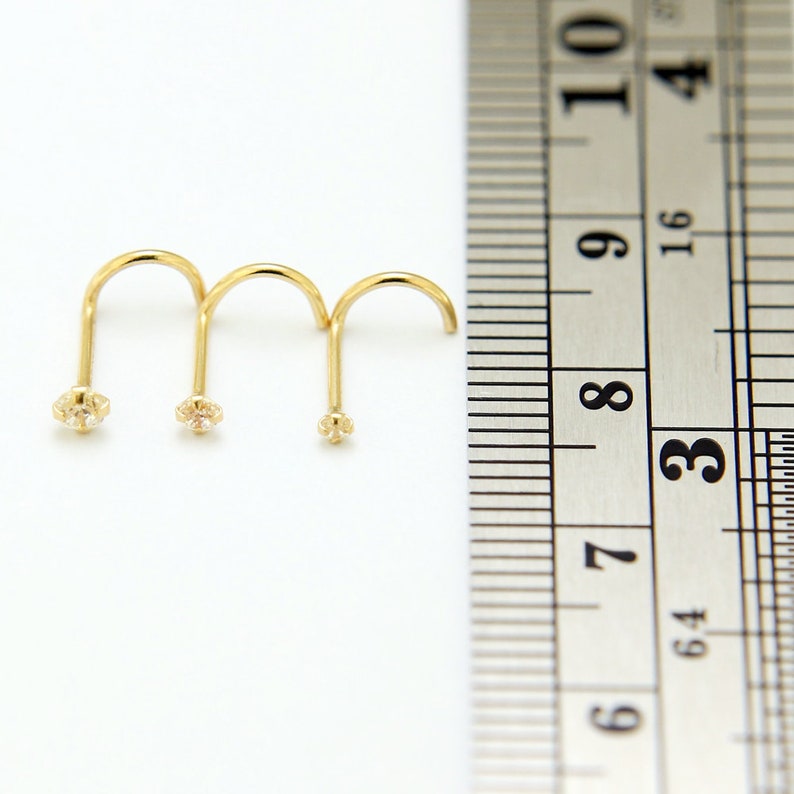 9ct Gold Nose Stud CZ Nose Stud Gemstone Nose Stud Gold Etsy