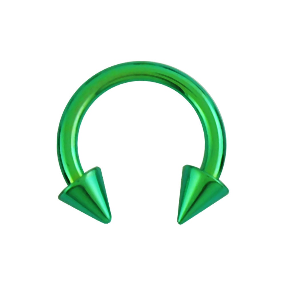 Horseshoe Barbell With Cones Titanium Septum Ring/ Eyebrow Etsy