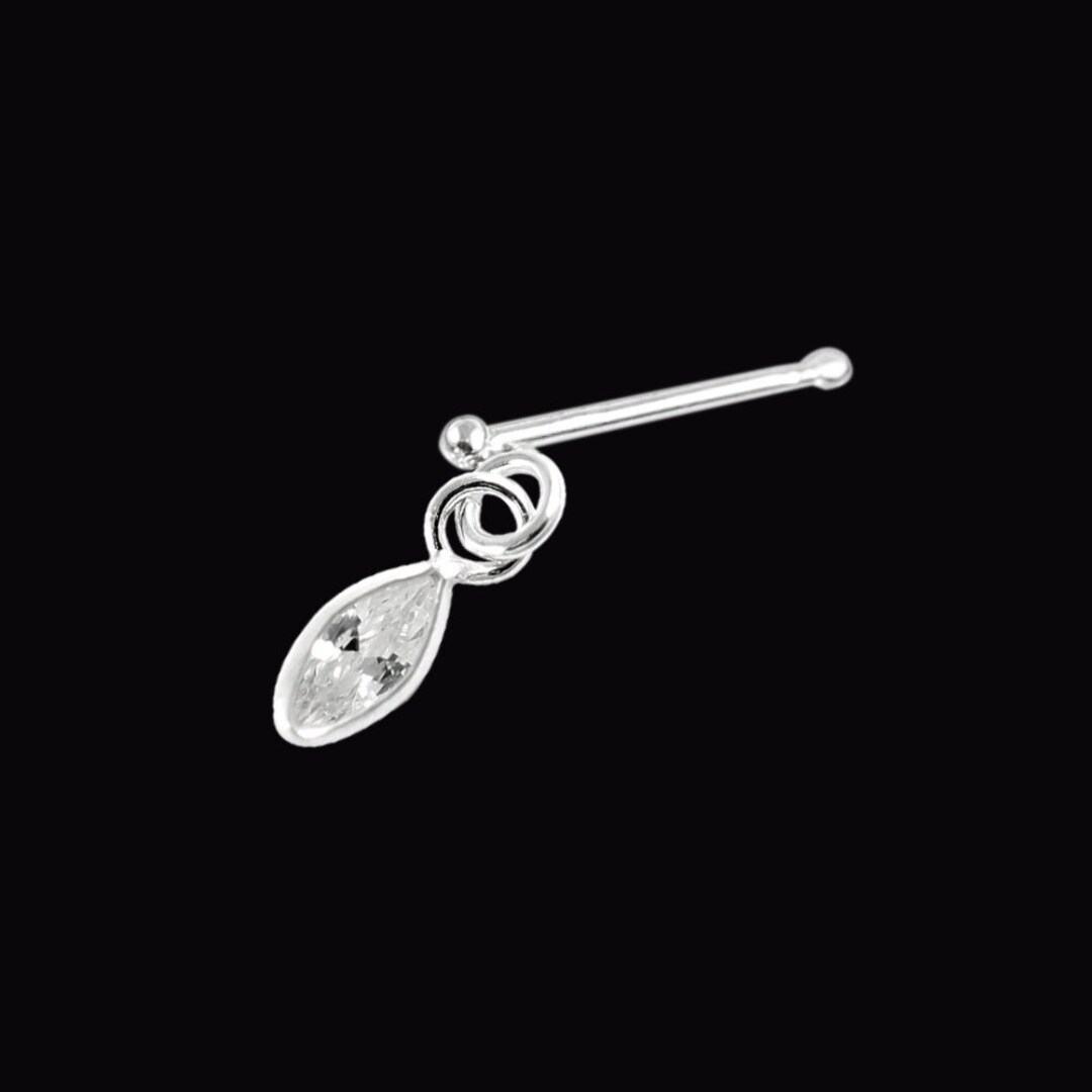 Dangling Crystal Nose Ring Dangle Nose Ring Unique Nose Etsy