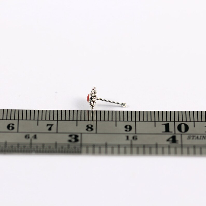 Tribal Nose Ring Nose Bone Bali Sun Nose Stud Multiple Colours Available 22G Nose Stud Thin Nose Ring Sterling Silver Nose Stud