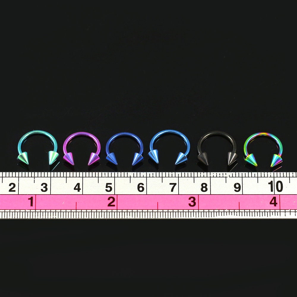 Horseshoe Barbell With Cones Titanium Septum Ring/ Eyebrow Etsy