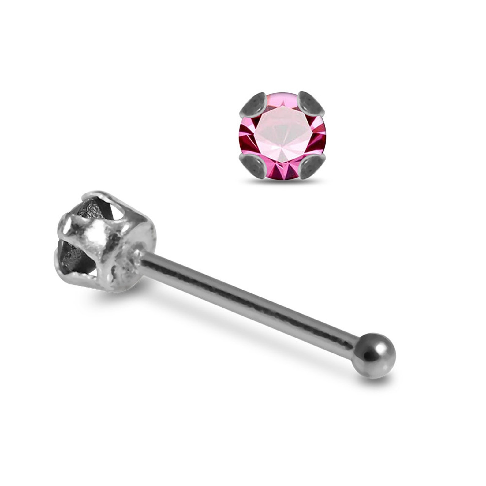 Bunte Edelstein Nase Stud Nase Knochen / L geformte Nase | Etsy