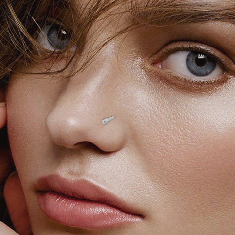 Tiny Nose Stud Logo Nose Screw Dainty Nose Stud 20 gauge Etsy