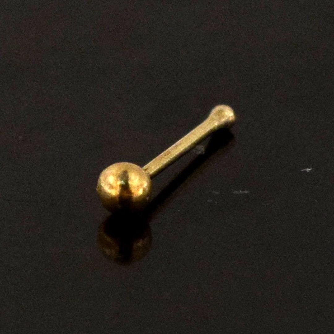 9ct Gold Nose Stud Ball Nose Stud Nose Bone Style Tiny Nose Stud Thin