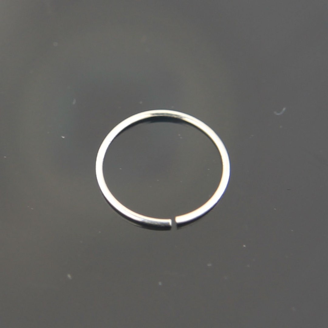 9 Ct White Gold Nose Ring Seamless Nose Hoop Cute Hoop Nose Rings for Women Available in