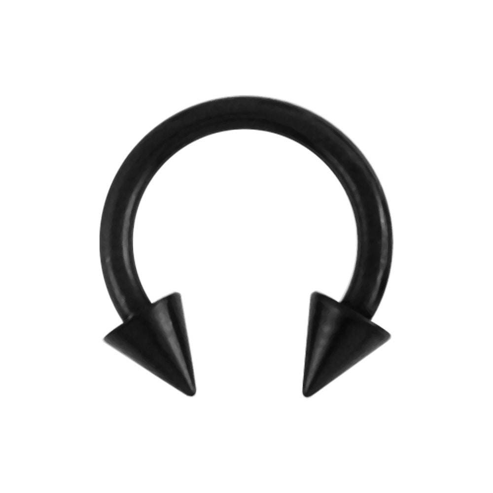 Horseshoe Barbell With Cones Titanium Septum Ring/ Eyebrow Etsy