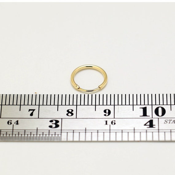 Eclectic Shop Uk Nose Ring 9K Gold 8mm 22 Gauge (0.6mm) 3 X Pink Opal Beads, Septum Tragus Piercing : Amazon.co.uk: Fashion