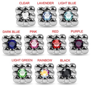 Edelstein Nase Stud Quadrat Nase Knochen / L geformte Nase | Etsy