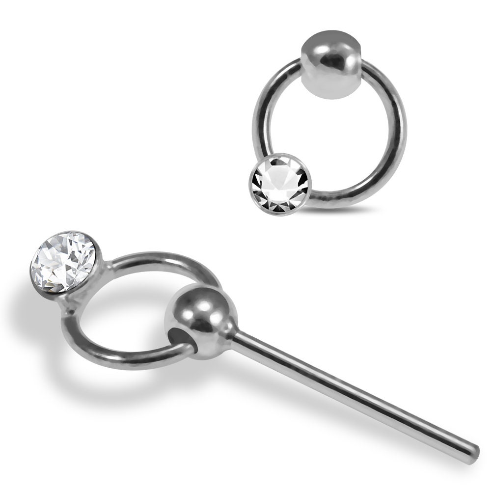 Dangling Gemstone Nose Stud Silver Nose Stud Nose Bone/ Etsy