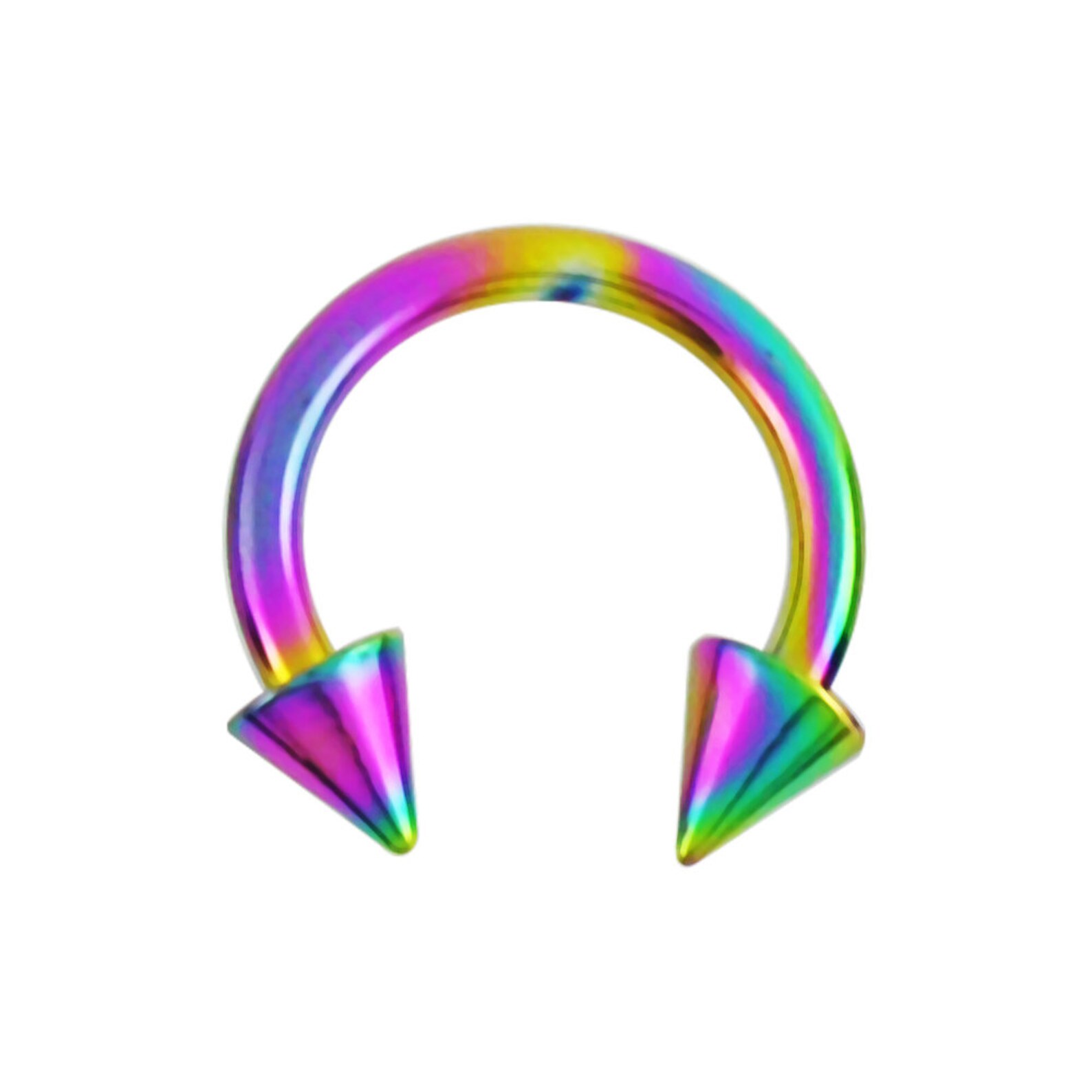 Horseshoe Barbell With Cones Titanium Septum Ring/ Eyebrow Etsy