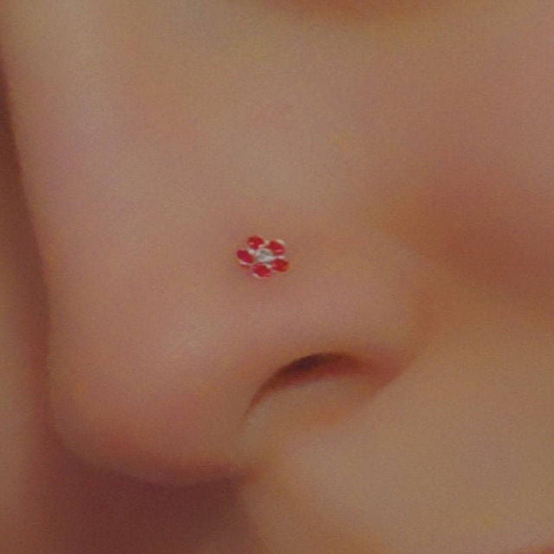 Flower Nose Stud Sterling Silver Nose Bone Style Nose Ring Etsy