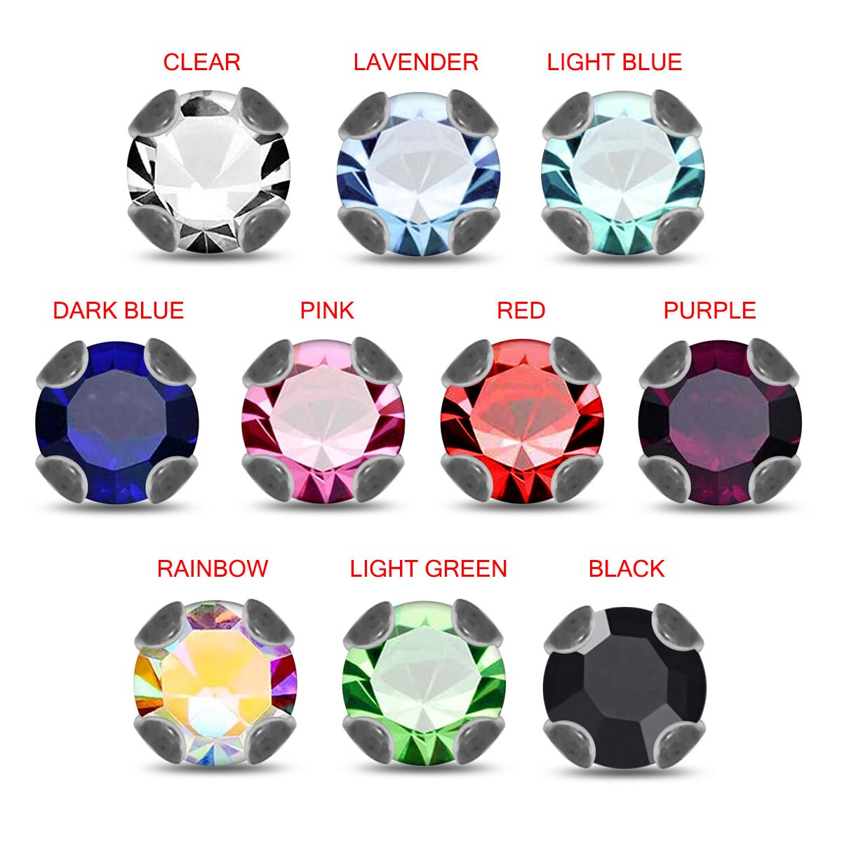 Bunte Edelstein Nase Stud Nase Knochen / L geformte Nase | Etsy