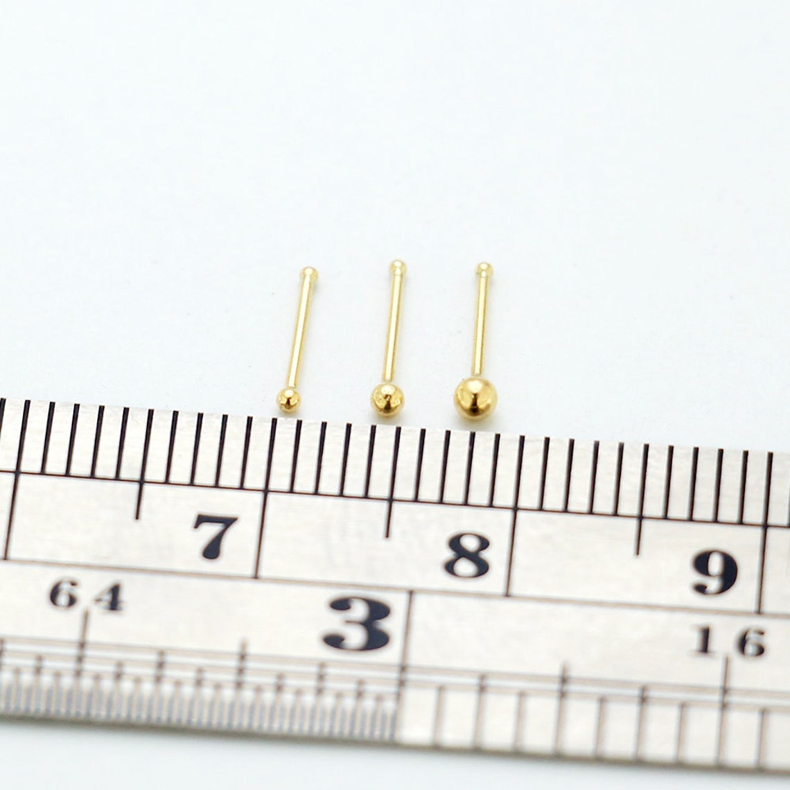 9ct Gold Nose Stud Ball Nose Stud Nose Bone Style Tiny Nose Etsy UK