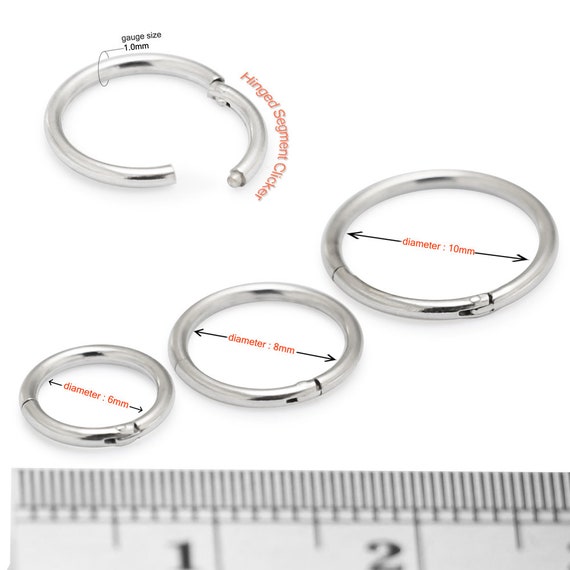 White gold hinged nose ring deals