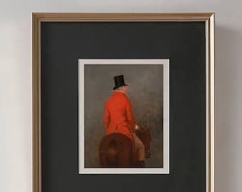 Equestrian Fine Art Print  |  English Country  |  Gift for Horse Lover  |  Vintage Equine Decor  |  Fox Hunting Print  |  Huntsman Portrait