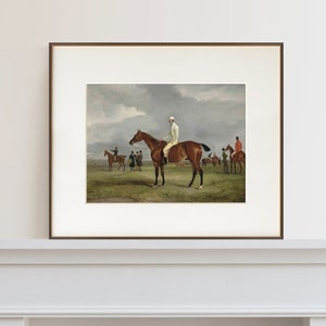 Vintage Horse Painting  |  Race Horse Print  |  Gift for Equestrian  |  Vintage Equine Home Decor  |  11 x 14 Print  |  Equestrian Art