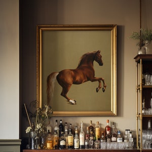 Large Wall Art Whistlejacket Horse Print | George Stubbs Painting | Vintage Equestrian | Traditional Decor Painting | Gift for Equestrian