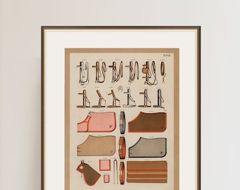 Large Vintage Equestrian Art Print  |  Horse Lover Gift  |  Equine Home Decor  |  Classic Equestrian Style  |  Farm House Interior Design