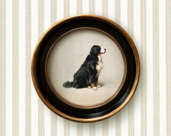 Targa In Metallo Vintage – Bernese Mountain Dog Knowledge – 30x40 Cm – Decorazione Da Parete Per Amanti Dei Cani