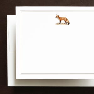 Fox Stationery Notecard Set | Equestrian Thank You Cards | Vintage Fox Hunting Thank You Note | Gift for Fox Lover | Preppy Fox Card image 4