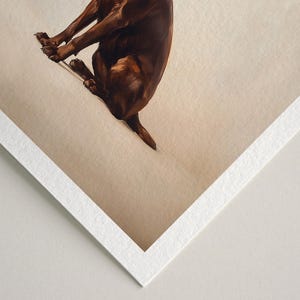 Chocolate Lab Dog Art Print | Vintage Style Round Frame | Chocolate Labrador Wall Art | Dog Art for Home, Office, Nursery, Boy's Room Decor image 4
