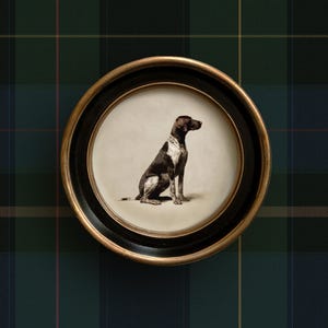 German Shorthaired Pointer Wall Art | Vintage Style Dog Print | Hunting Dog Home Decor | Gift for GSP Lover | Sporting Dog Cabin Picture