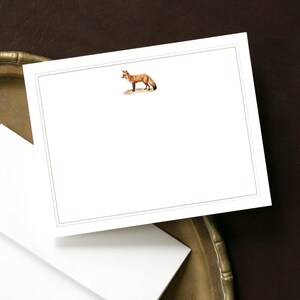 Fox Stationery Notecard Set | Equestrian Thank You Cards | Vintage Fox Hunting Thank You Note | Gift for Fox Lover | Preppy Fox Card image 3