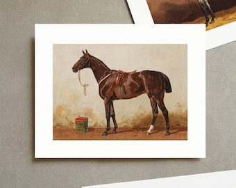 Vintage Horse Print Gallery Wall  |  Set of 4 Prints  |  Equestrian Style  |  Gift for Equestrian  |  Equine Home Decor  |  Horse Paintings