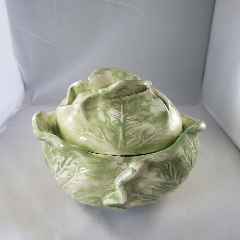 Holland Mold Cabbage Bowl w lid bonus Celery Plate