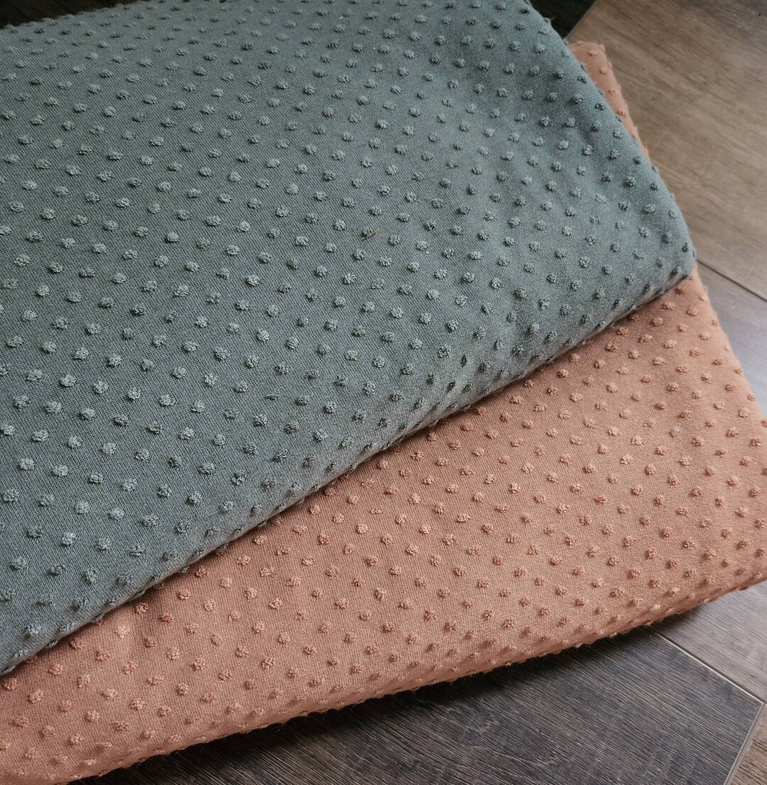 Textured Swiss Dot Knit Fabric by the Yard, Knit Fabric by the Yard