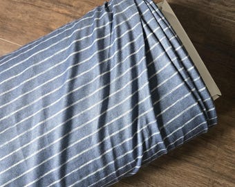 Sweater knit, sweater knit fabric by the yard, hacci sweater knit, slate blue with stripes #2267