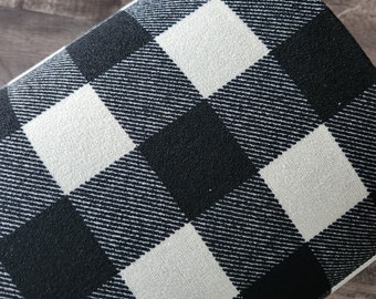 Sweater knit, sweater knit fabric by the yard, hacci sweater knit, Buffalo check #1667