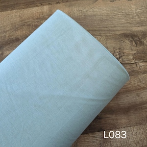 Linen blend fabric by the yard, blue green #L083