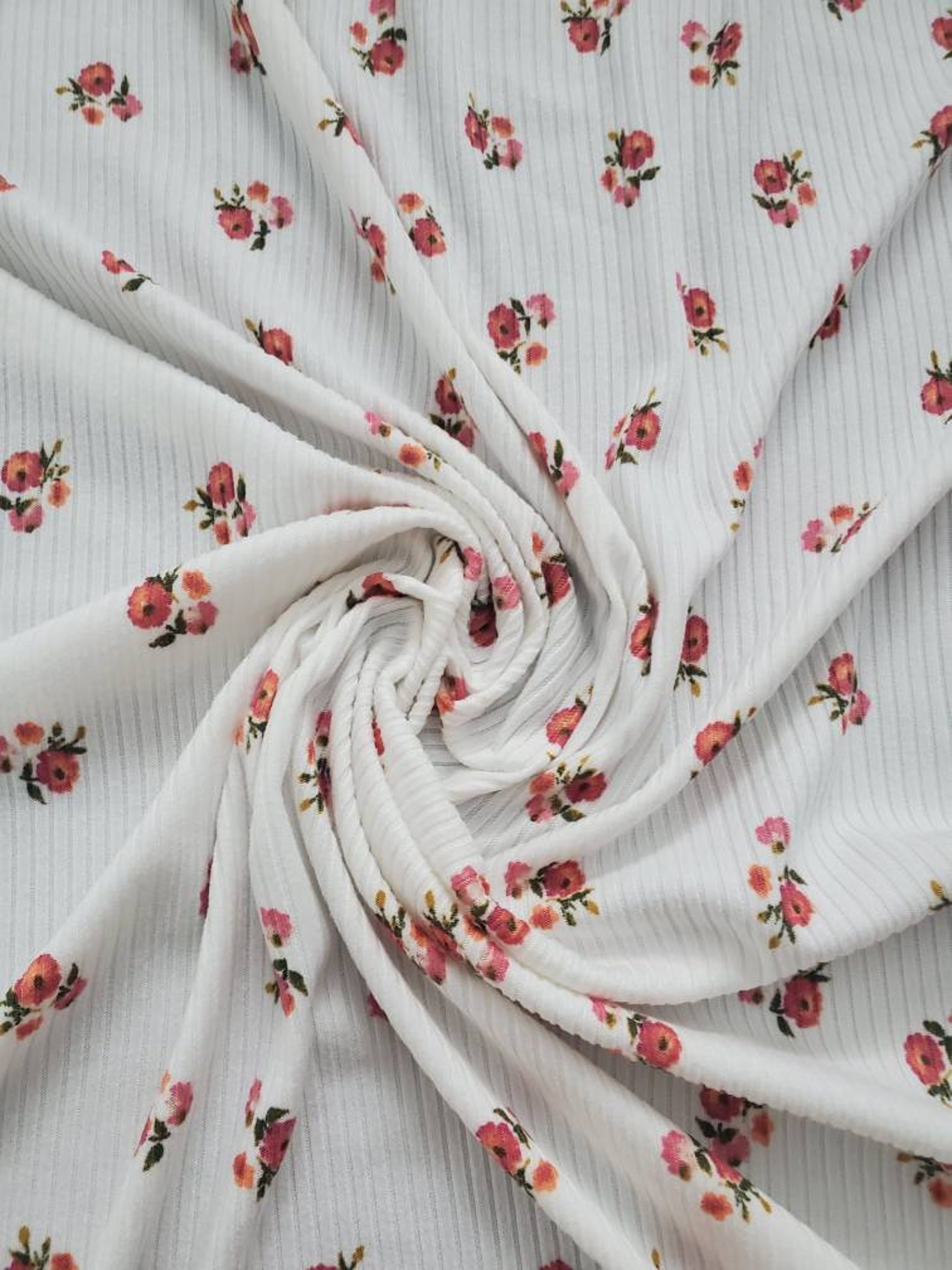 floral print knit fabric