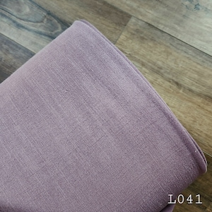Linen blend fabric by the yard, vintage plum #L041