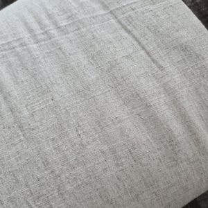 Linen blend fabric by the yard, heathered oatmeal #L095