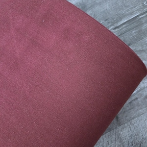 Linen blend fabric by the yard, cinnamon red #L084