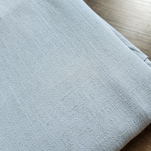 Linen blend fabric by the yard, sky blue #L063