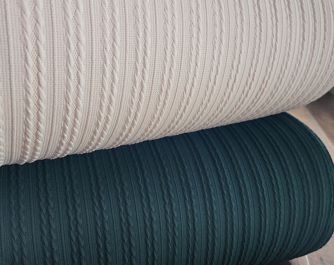 Textured Jacquard Knit Fabric, Fabric by the Yard, Knit Fabric, Solid